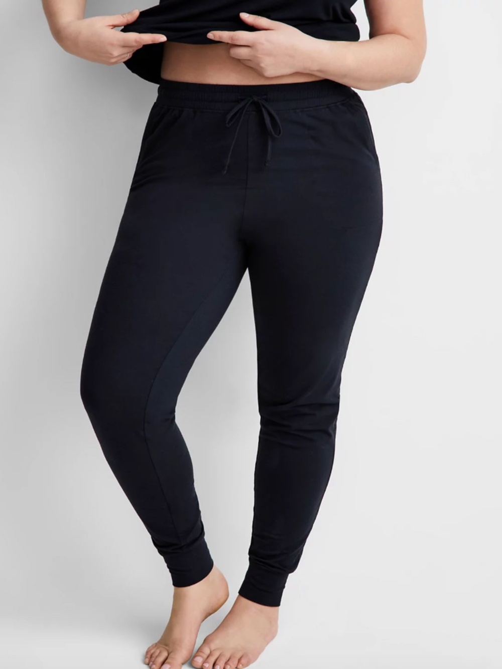 State of Day Women's Jogger Pajama Pants Size XL Color Deep Black NWT